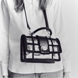 zara clear vinyl crossbody